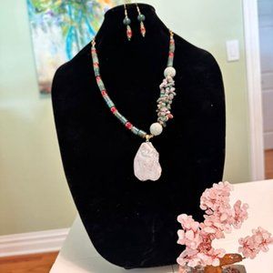 Necklace and earrings